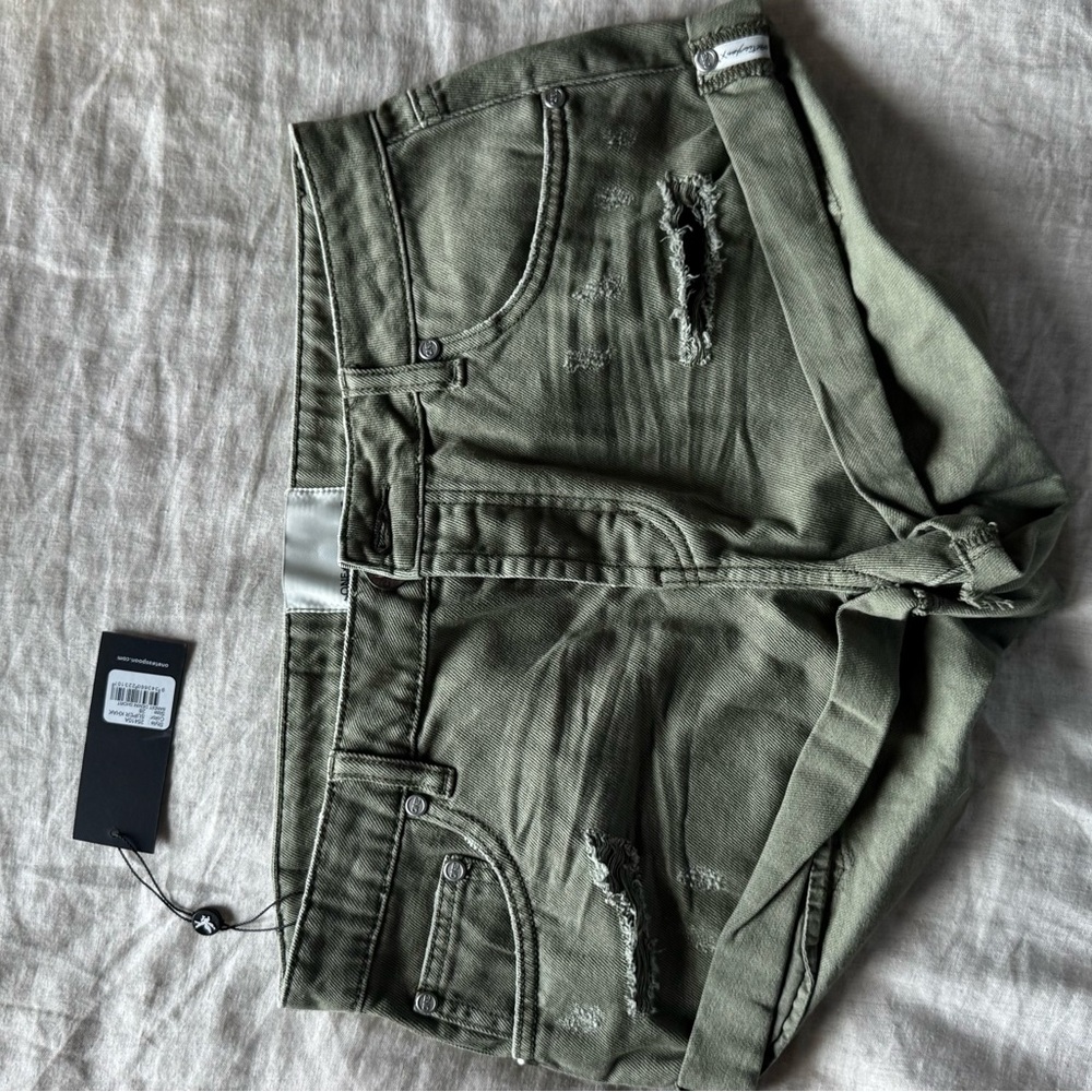 One Teaspoon Super Khaki Denim Shorts